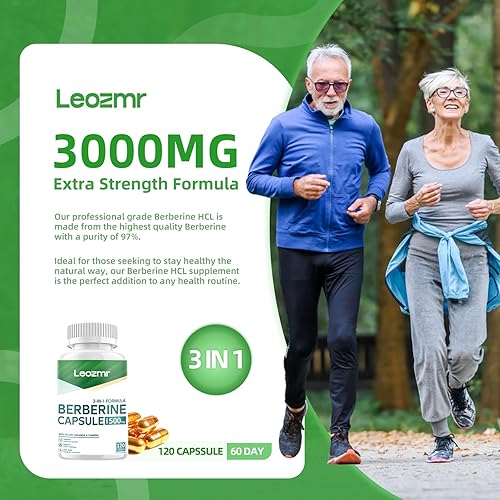 Miniatura 3 de Suplemento de berberina  Berberina 1500 mg por porción, 120 cápsulas  Berberina HCI  Berberina Plus  Plus Pure True Ceilán canela, berberina HCI