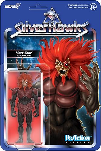 Miniatura 7 de Super7 SilverHawks Steelheart (Versión de Juguete) Figura ReAction - Figura de Acción SilverHawks de 3.75" con Accesorio, Coleccionables de Dibujos