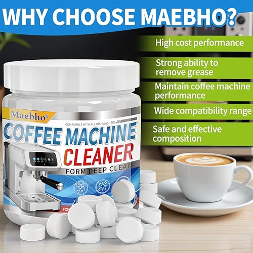 Miniatura 2 de Tabletas limpiadoras de cafetera de 100 pestañas, tabletas de limpieza descalcificadoras compatibles con Keurig, Ninja, Breville, Delonghi,