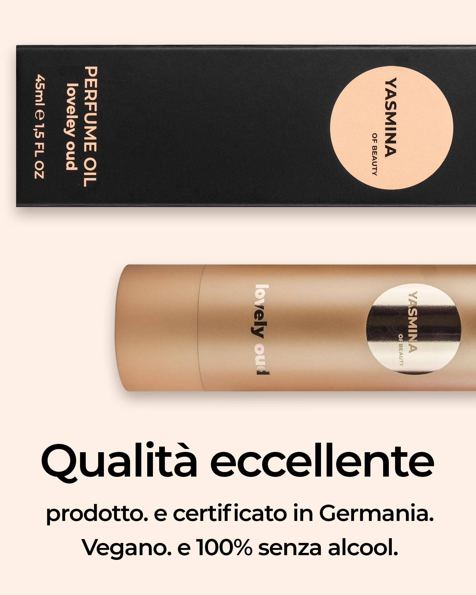Olio Profumato Lovely Oud - Profumo da donna - Fragranza orientale intensa ed elegante - 100% senza alcool - Oli essenziali nutrienti