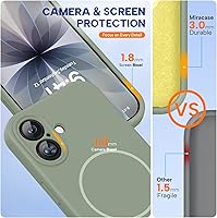 Vista 149 de Miracase Funda diseñada para iPhone 13 Pro Max con protector de pantalla, [forro de microfibra suave antiarañazos], funda protectora de silicona