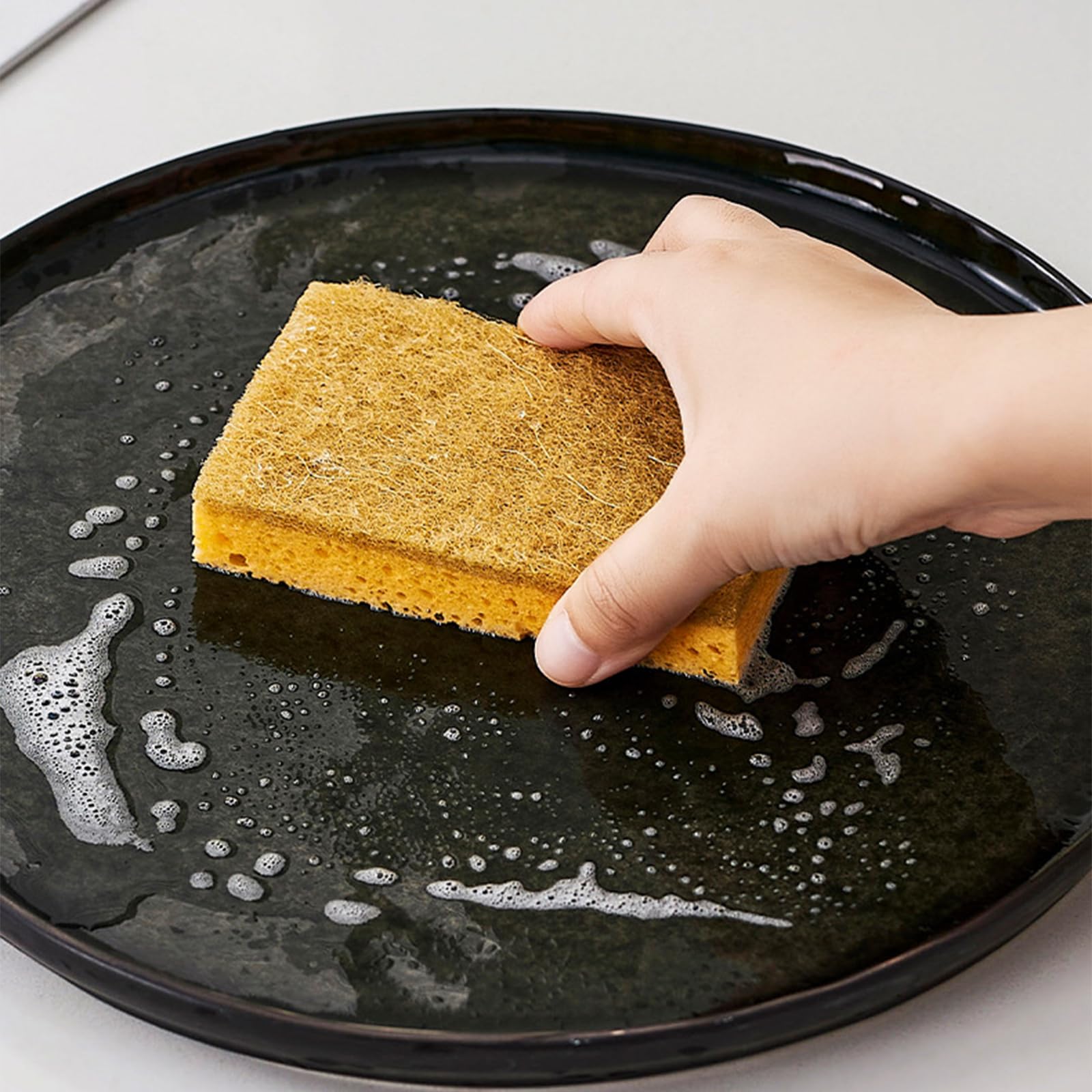 Juego de cepillos para vajilla con soporte de almacenamiento, estropajo de cocina y esponja para sartenes, utensilios de cocina, fregadero, estufa, esponja para encimera, cepillo de baño para limpieza