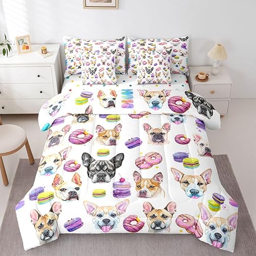 Erosebridal Pup Dog Bed in a Bag King Size Comforter Set 7 Pieces,Doughnut Beddi