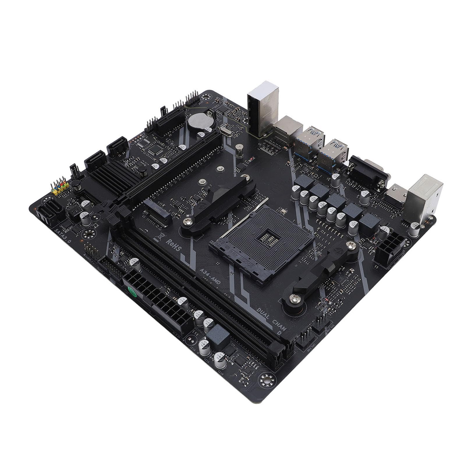 B450 Komputerowa Płyta Główna, 2x DDR4 DIMM M.2 PCI E 16X Desktop Motheard dla Ryzen 1st, 2nd, 3rd, 4th, 5th Gen, 4X SATA 3.0, HDMI VGA, USB3.0