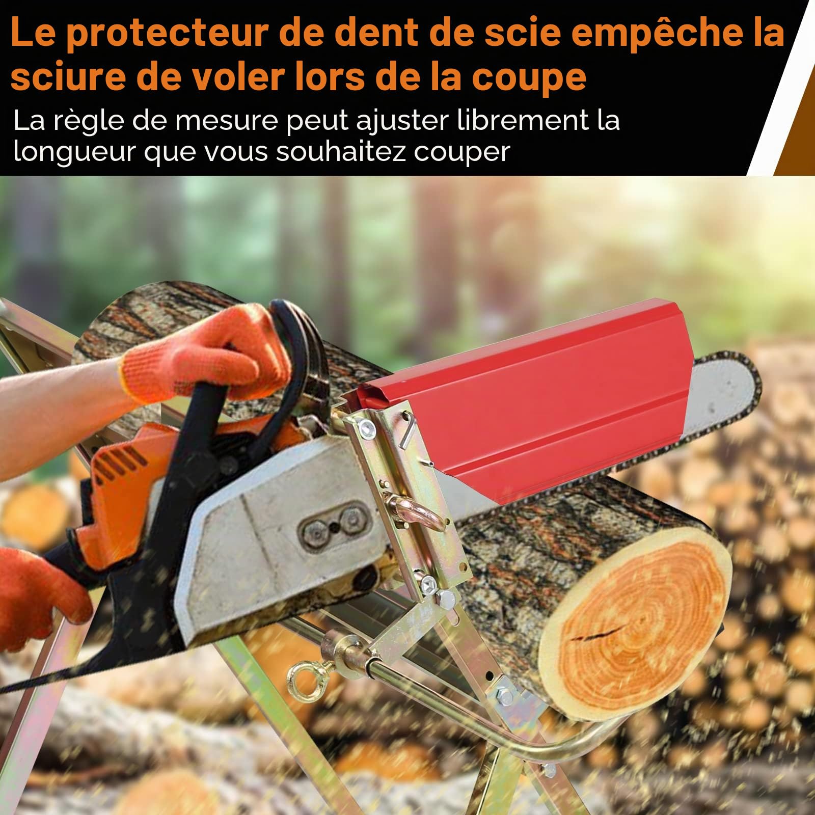 Chevalet de sciage avec support de tronçonneuse - Support pliable pour scieries et ateliers - 81 x 72 x 78,5 cm - Charge maximale : 150 kg