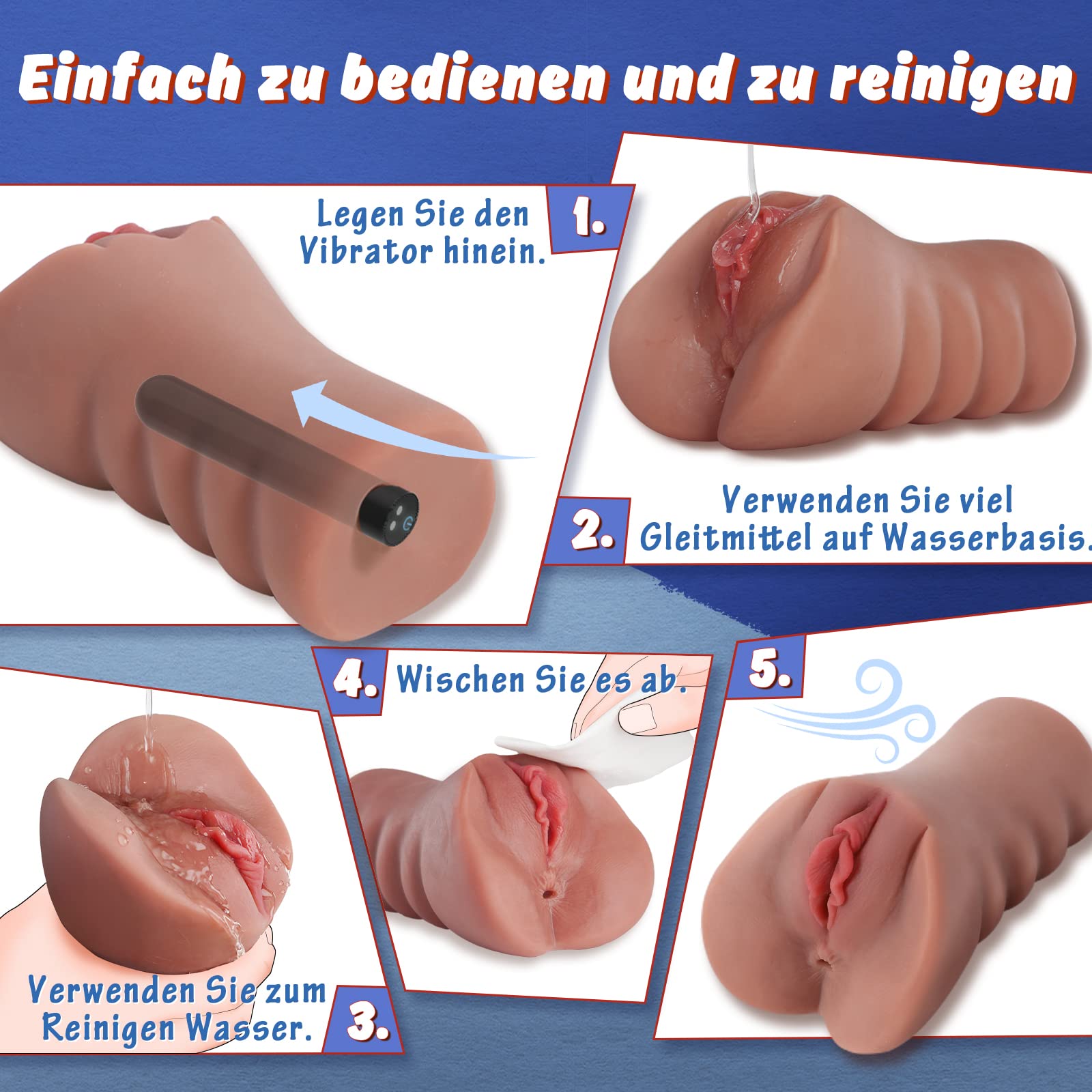 700G Juguetes Sexuales Masturbador Masculino Juguetes Eróticos Para Adultos con Vibrador 3D Vagina Clítoris Anal Anillo de Polla Masturbádores Masculino Real Juguetes Eróticos Para Pareja Sexuales