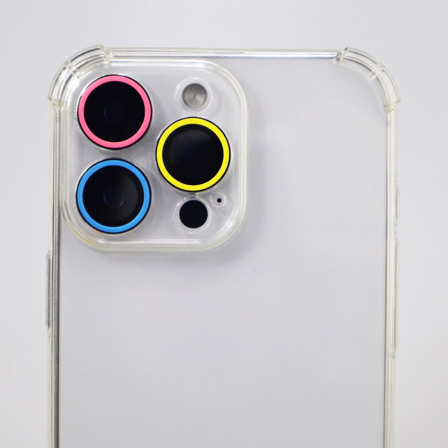 BONVAN for iPhone 15 Pro / 15 Pro Max Camera Lens Protector Glow in the Dark Tempered Glass Screen Accessories Luminous Lens Cover for iPhone 15 Pro/Pro Max (6PCS) (Colorful)