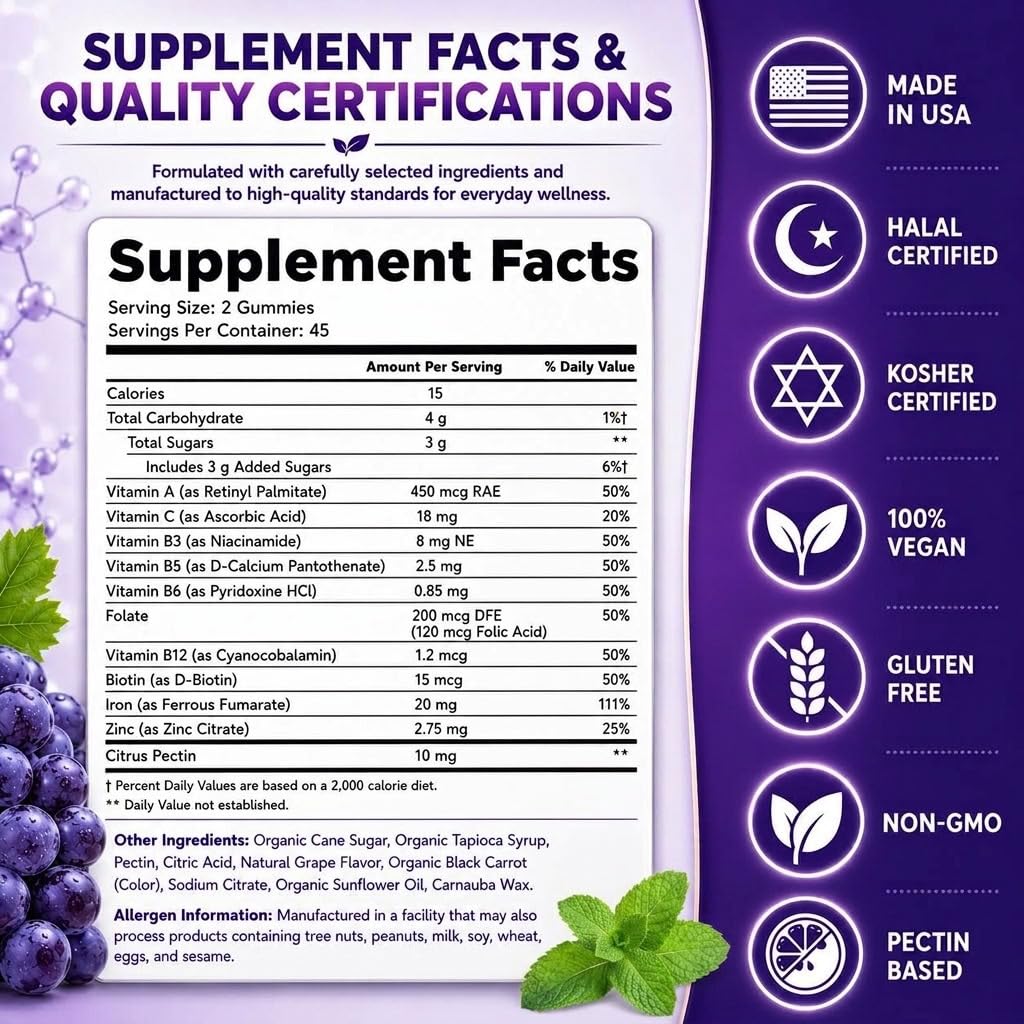 LIVS Nutrition Iron Plus Gummies - 20mg Gentle Iron Supplement — Amazon image 2