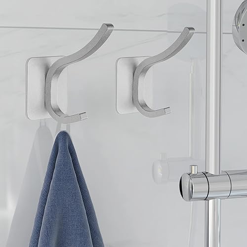 Miniatura 3 de HUFEEOH Deavy - Ganchos adhesivos para toallas, colgador de toallas adhesivo para baño, dormitorio, cocina, baño, hotel y montaje en pared (8