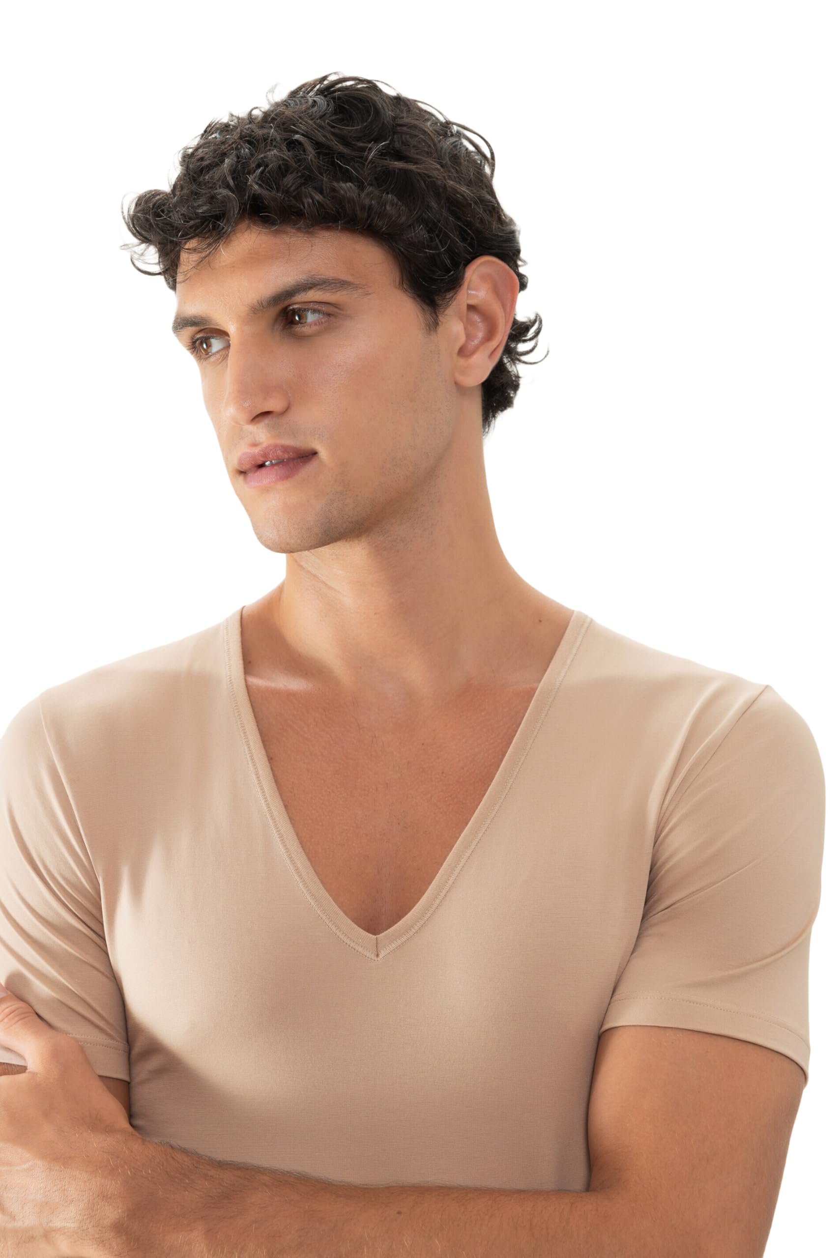 Mey Herren Drunterhemd - das Original Innovation, enganliegend, V-Neck, Kurzarm, Unsichtbar unter Hemden, Serie Business Class