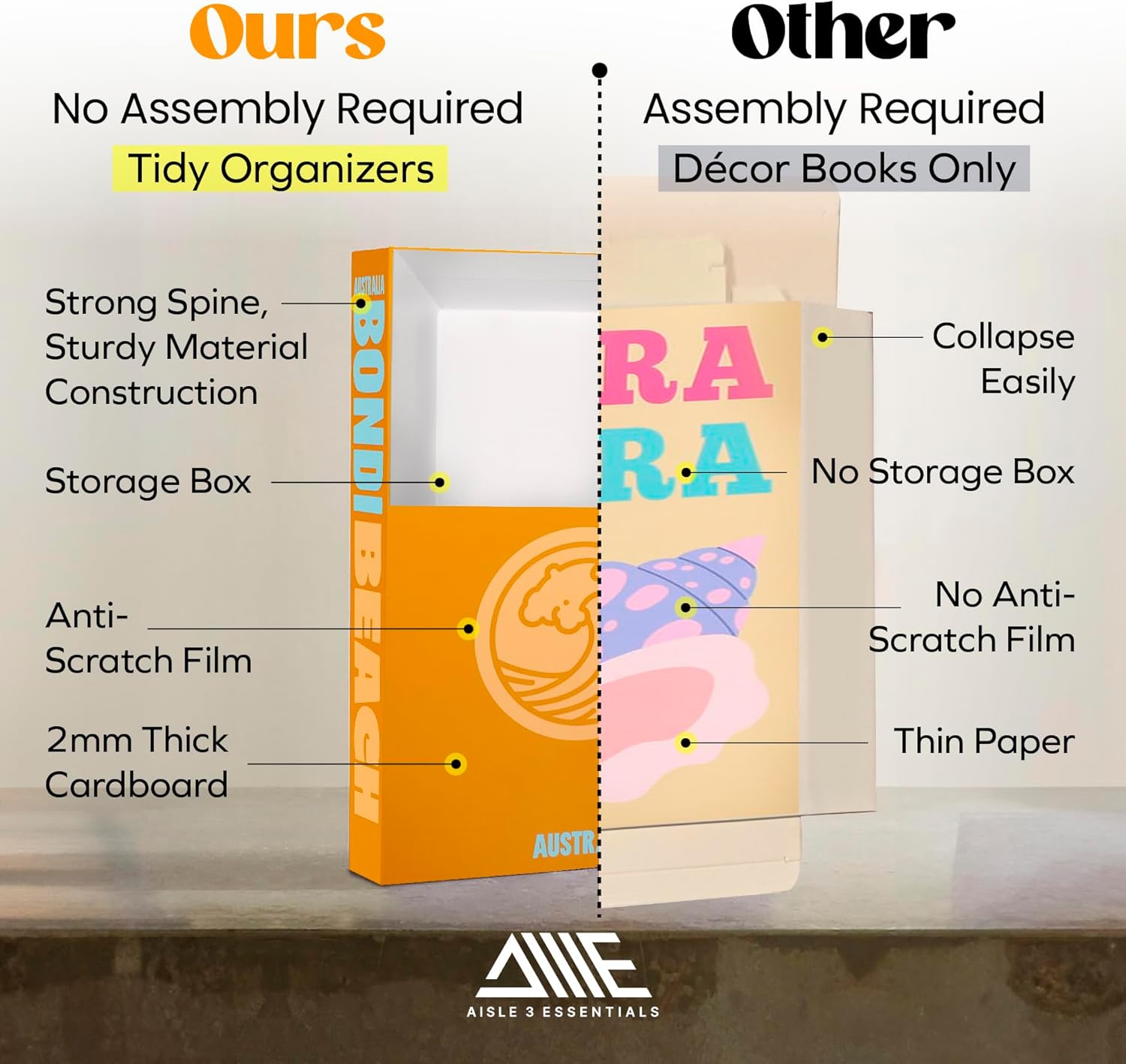 Set of 4 Decorative Storage Books, Aesthetic Hollow for Preppy Room Decor, Bookshelf Decor, and Coffee-Table Books, Decorative Storage Boxes