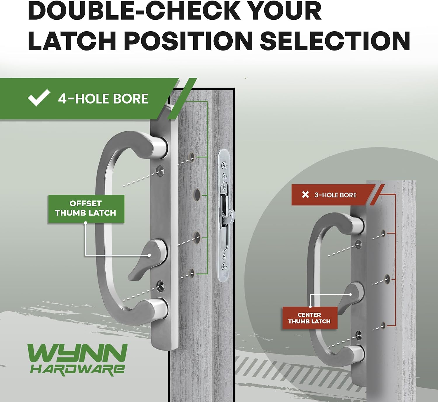 8.5" Legacy Sliding Patio Glass Door Offset Chrome Grey Handle Set - Sash Controls 2265 with Mortise Lock 45° for Replacement Fits 3-15/16” Screw Hole Spacing and 1-1/4" to 2-1/4" Door Thickness