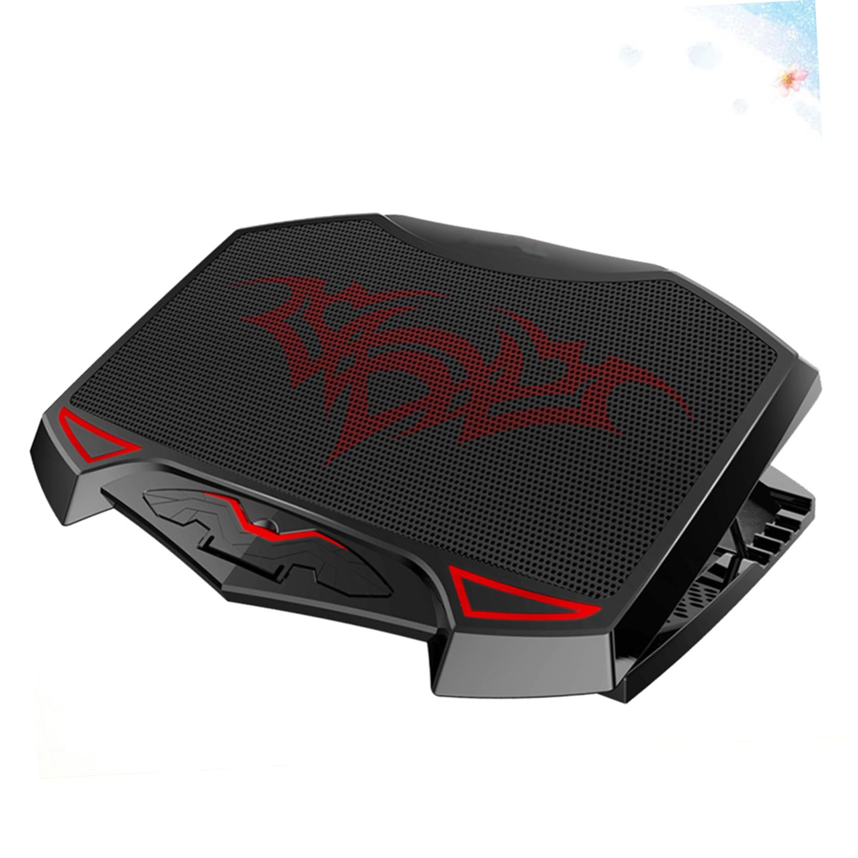 HOMSFOU Ventola Di Raffreddamento Portatile Per Base Di Raffreddamento Per Laptop Ventole Led Doppia Porta Usb Regolabile in Design Ergonomico Cuscinetto Antiscivolo
