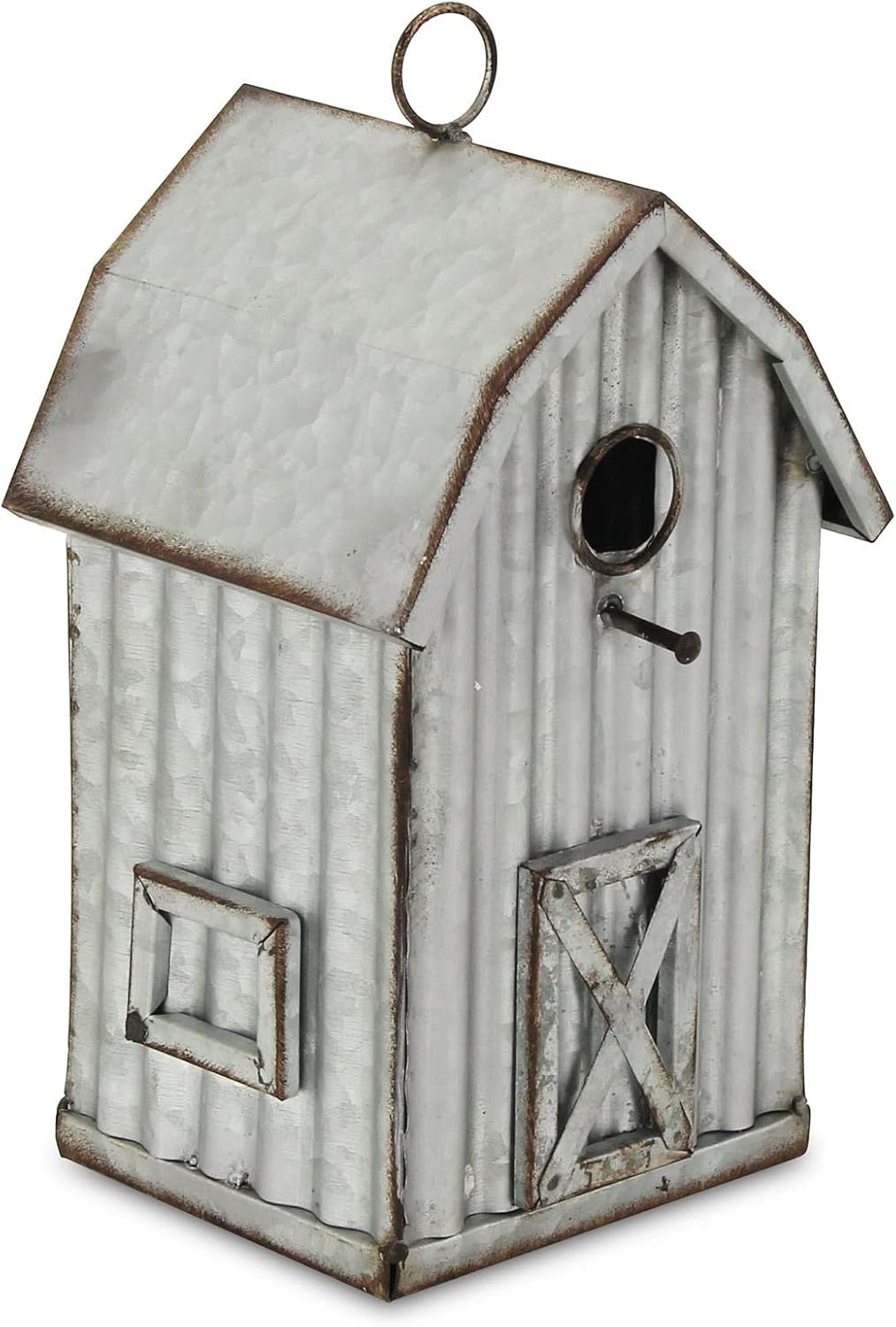 Cheung's Hanging Décor Metal Birdhouse, Gray