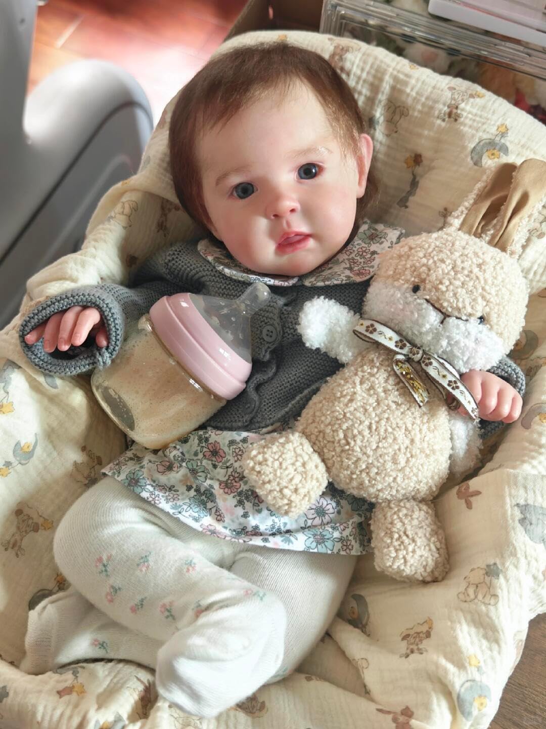RXDOLL Realistyczne lalki Reborn Baby Dolls silikonowe na całe ciało, winylowa dziewczyna, 50 cm, prawdziwe życie, anatomicznie poprawna, noworodek, realistyczna lalka dla małych dzieci, z zabawką do