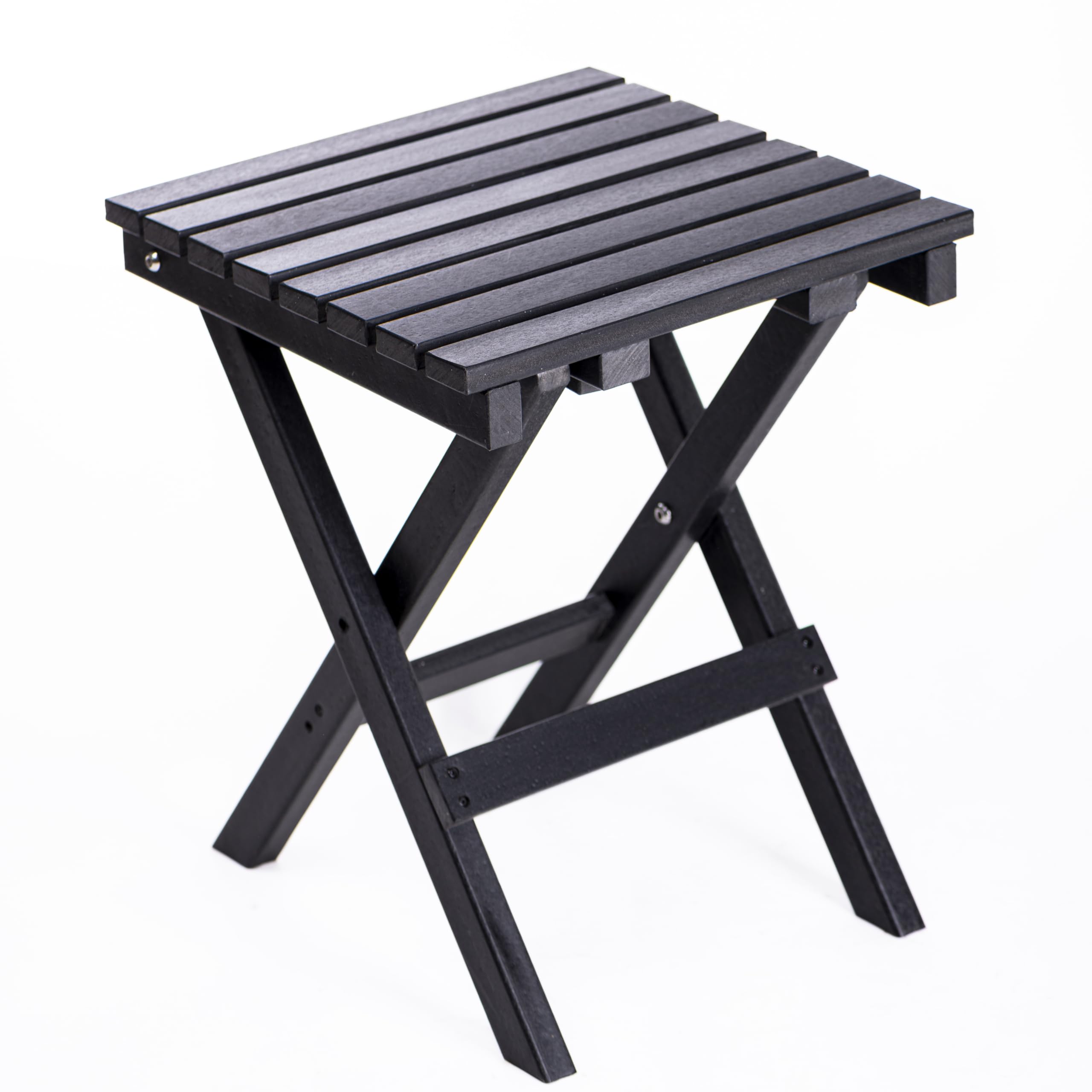 Garden Gear HDPE Folding Side Table Outdoor Portable Garden Drink Snack Table Dark Grey Durable Lightweight Weather Resistant Foldable