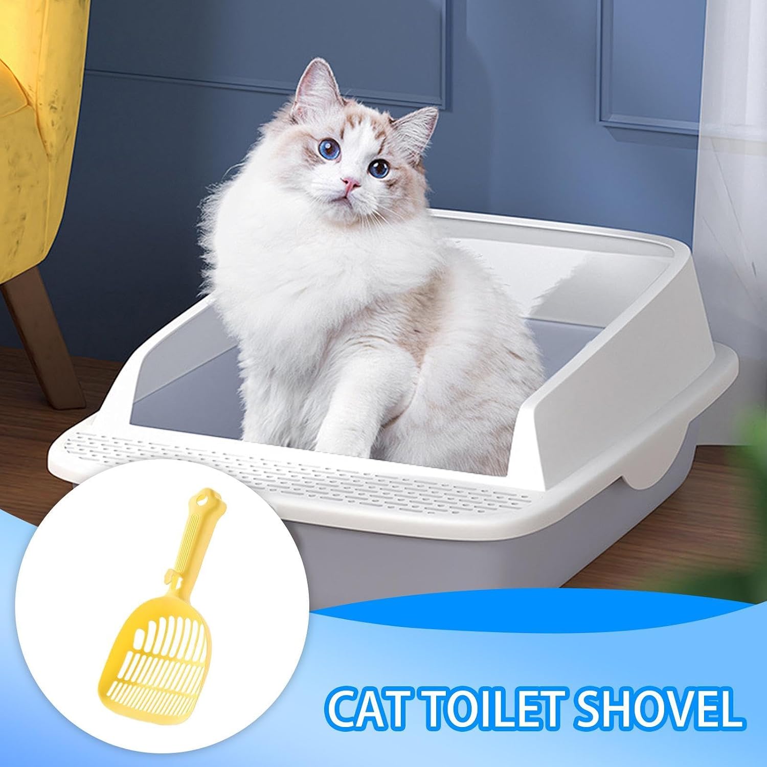 Litter Shovel, Cat Waste Scooper, Pet Cleaning Tool, Comfortable Handle image 3