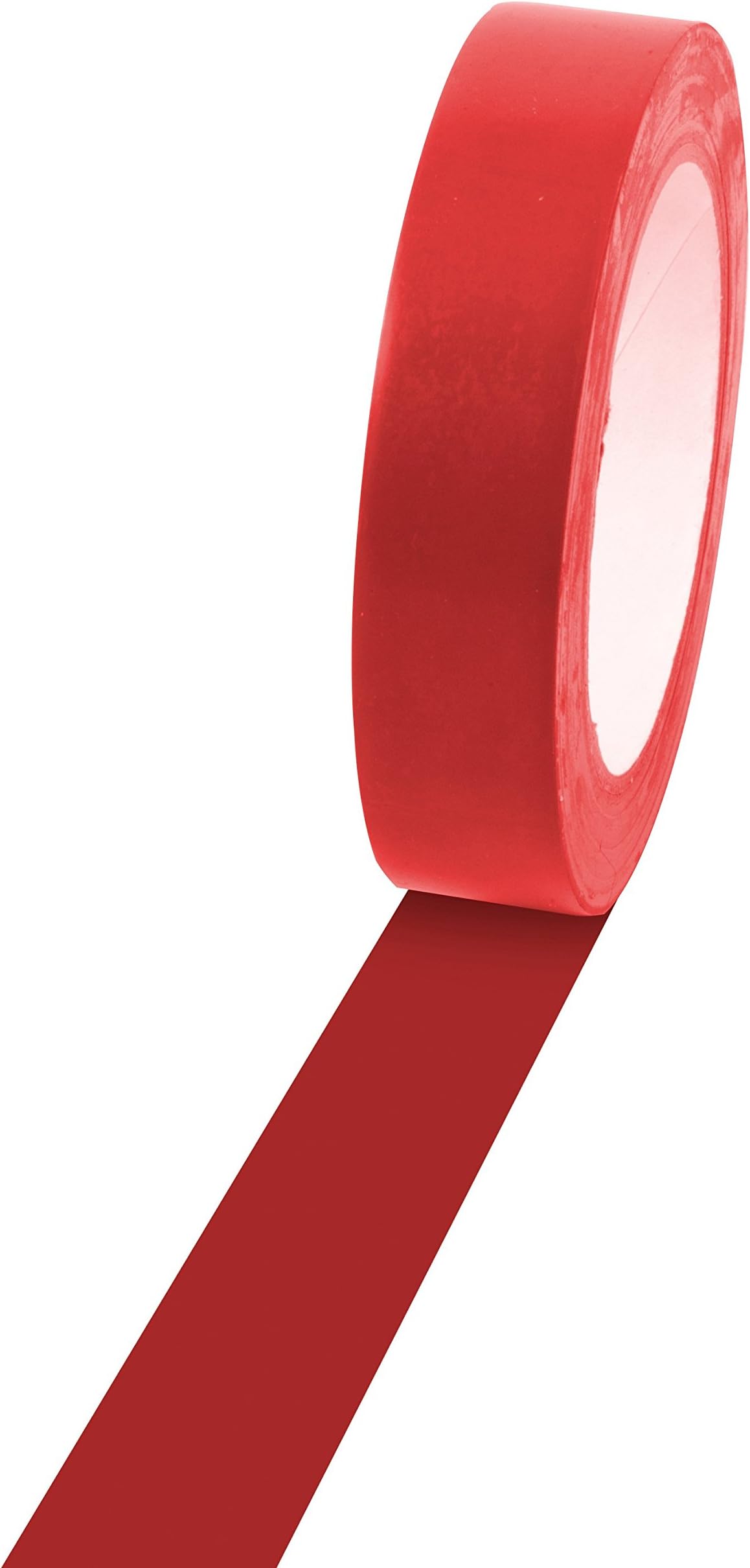 Vinyl Tape, 1” Wide x 60 Yards Long, Red - Durable Floor Marking Tape - Schools, Gyms, Restaurants