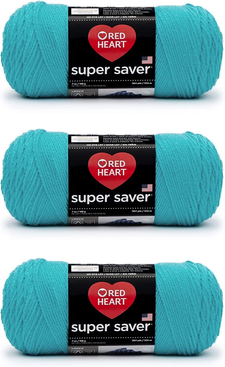 Red Heart Confezione Da 3 Gomitoli Mix Islandese - 198g In Totale, Acrilico Da 4 Medio, 300 Metri - Per Maglia, Uncinetto E Amigurumi