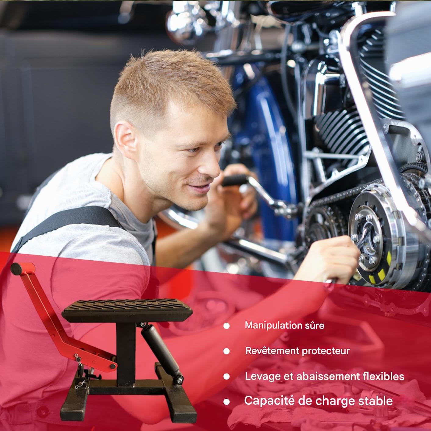 Podnośnik Motocyklowy Podnośnik Hydrauliczny Wysokiej Nośności Do Motocykli | Solidny Stół Hydrauliczny Do Naprawy I Konserwacji Motocykli W Warsztacie