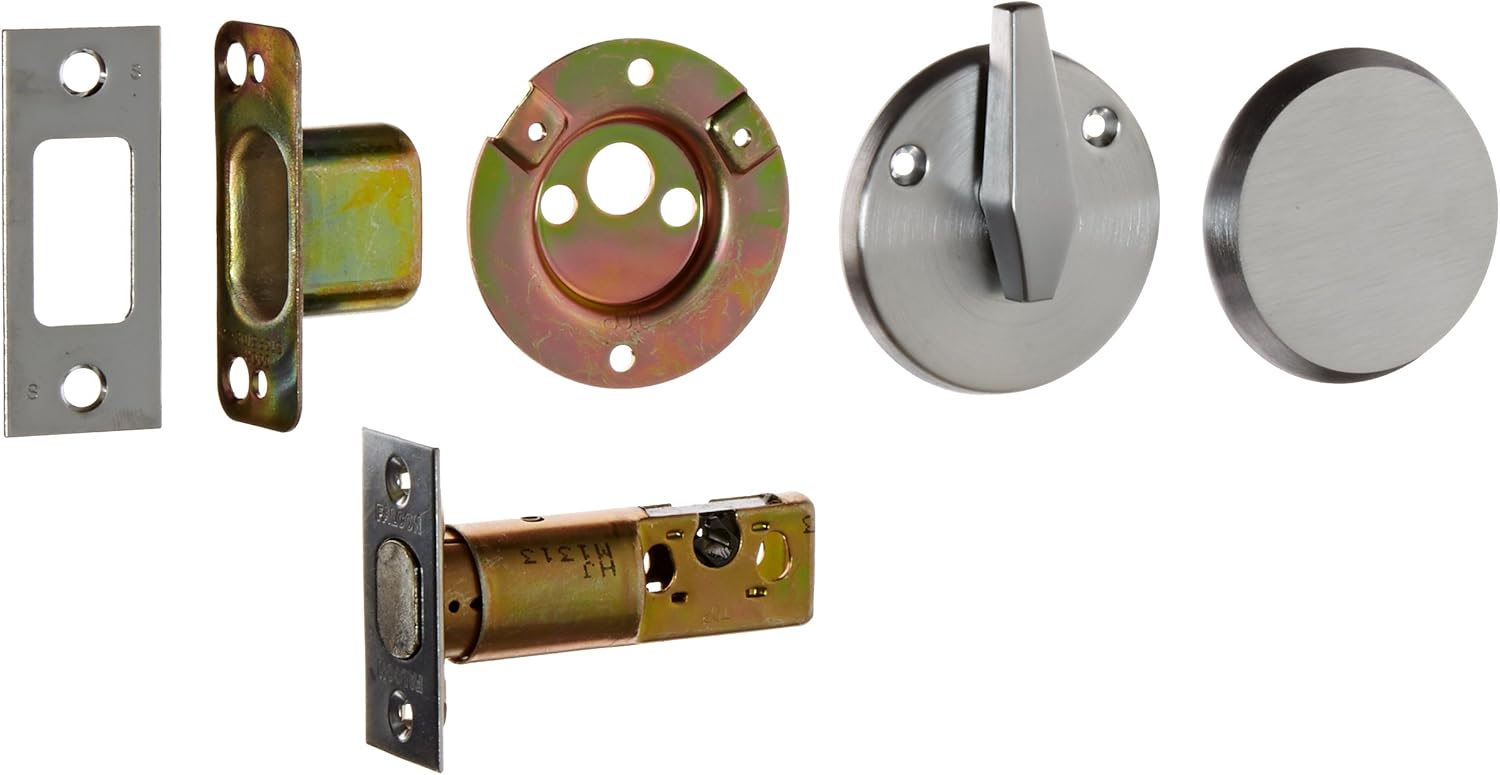 Falcon Lock D261M 626 D200 Series Grade 2 Non-Handed Medium Duty Deadlock, Deadbolt Chasis, Thumbturn Rose, Keyless, Satin Chrome Finish