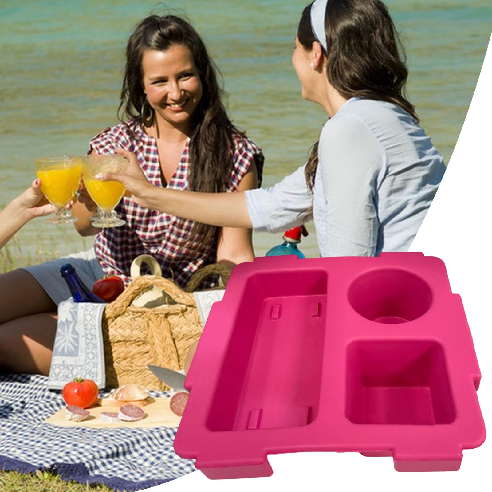 Soporte de Taza para Bolso Bogg, Accesorio de Soporte para Bebidas de Bolsas de Playa, Bandeja de Soporte de Copa para bocadillos, Soporte de Botellas de Agua para Accesorios de Bolsas Bogg