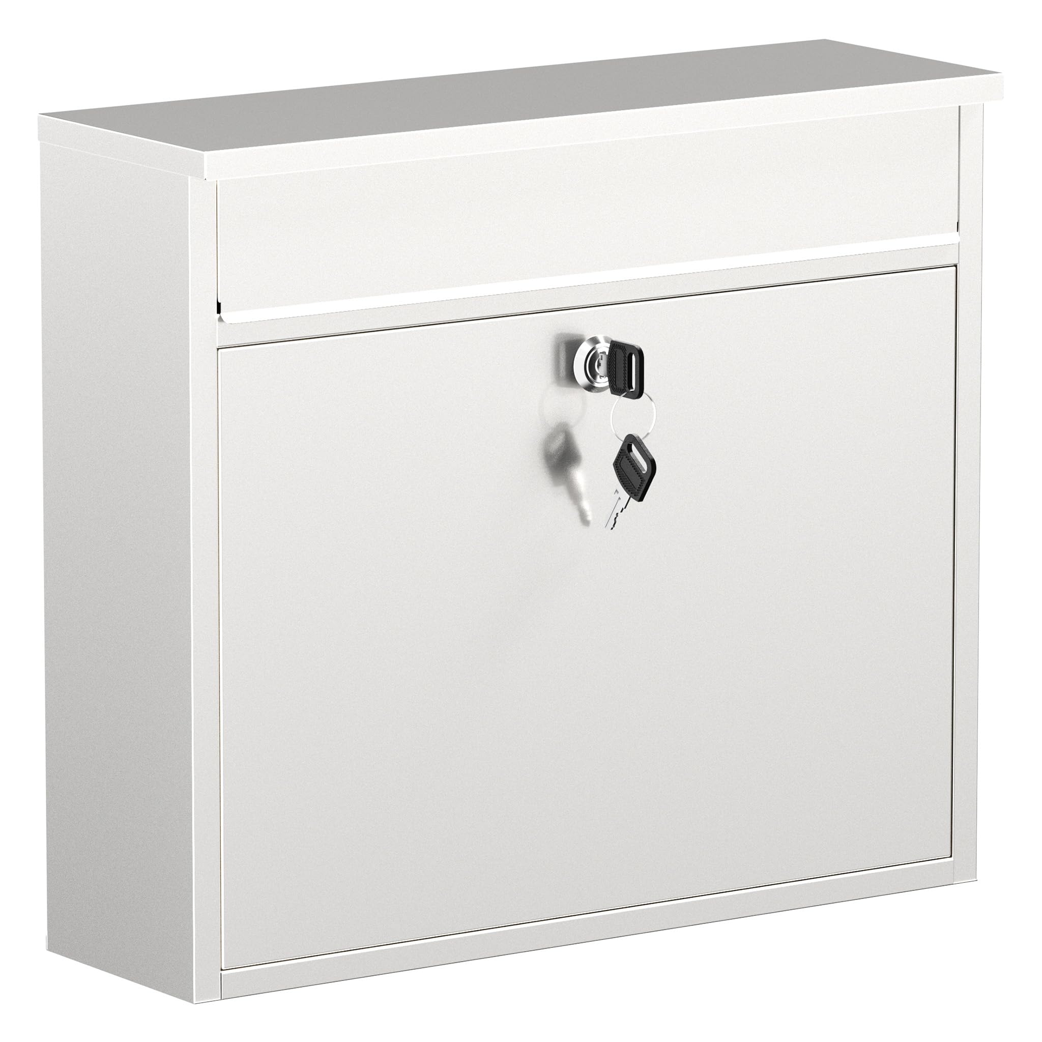 Wiltec Silver Design Mailbox V13 Stainless Steel Letterbox Postbox Letter Mail Box