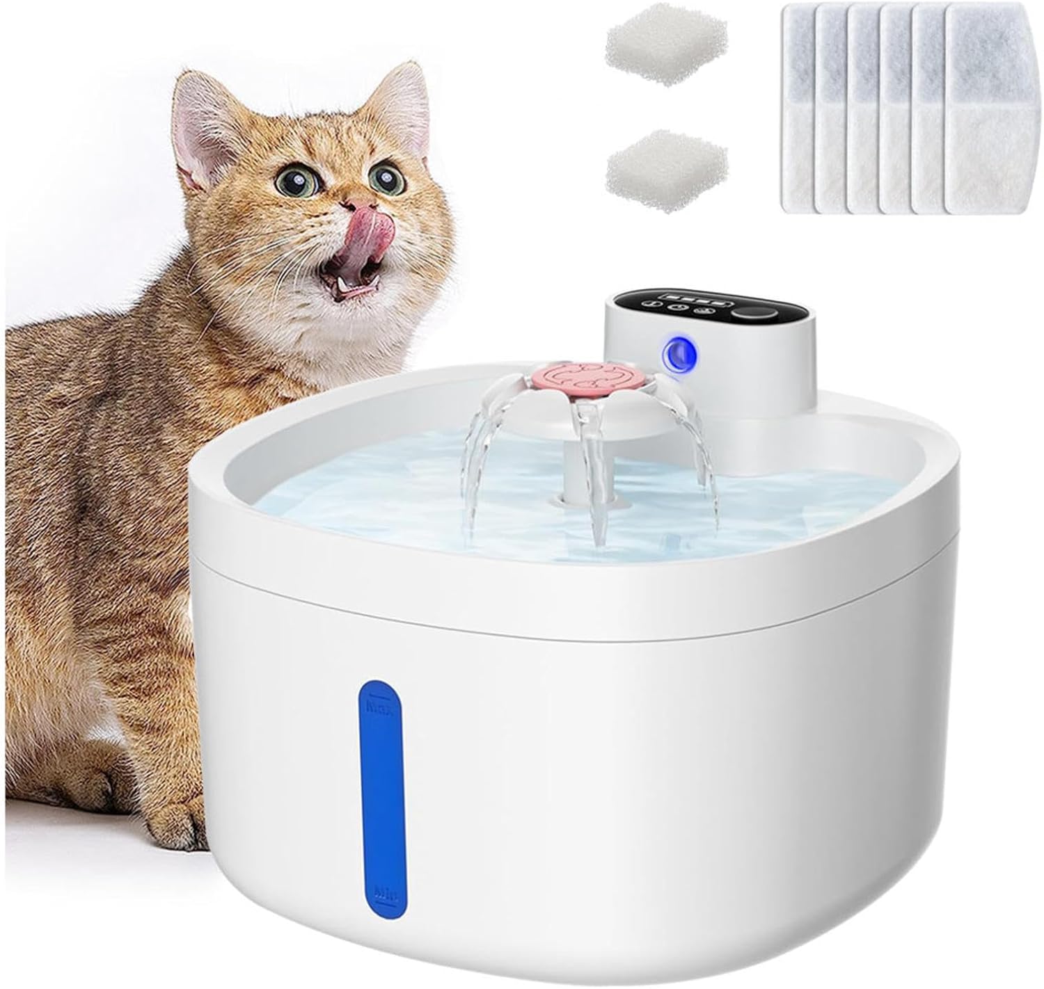 Cordless Cat Water Fountain, 3l,Wireless Battery Powered