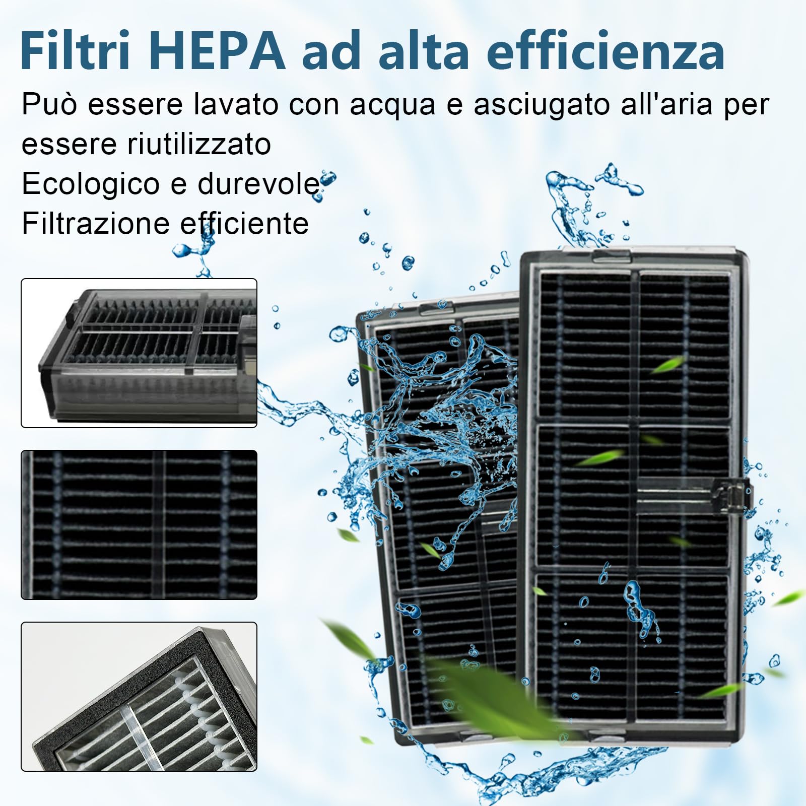 18 pcs Accessori per Dreame L10s Ultra Gen 2 Aspirapolvere Ricambio | 1 Spazzola principale,4 Filtri,4 Asciugamani,4 Sacchetto di polvere,4 Spazzola laterale,1 Spazzola da Pulizia,18 pcs Ricambio