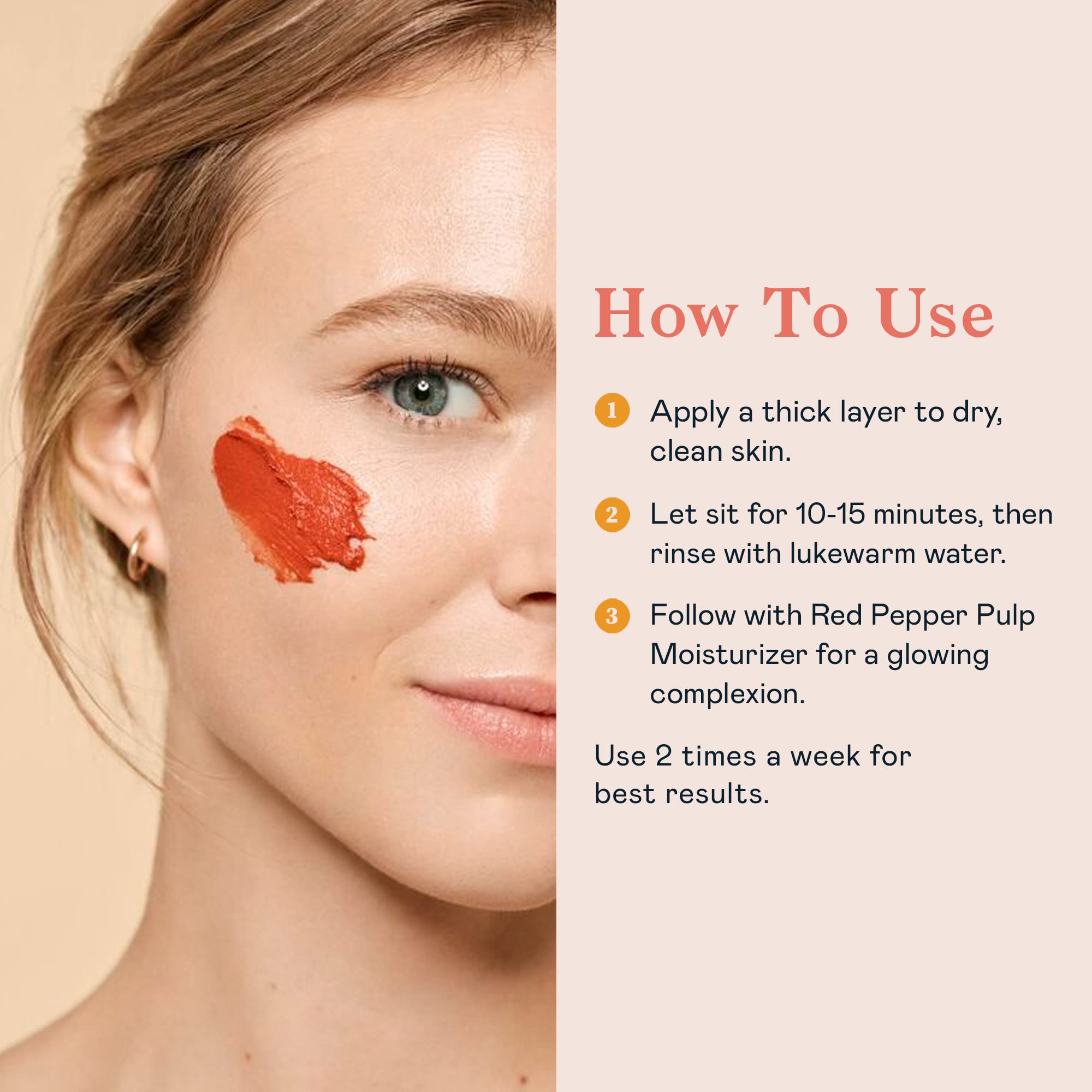 Erborian Red Pepper Paste Face Mask - Energizing & Radiance Boosting Facial Mask for Hydration & Glow with Vitamins C & E, Antioxidants & Soothing Liquorice Extract - Korean Skin Therapy