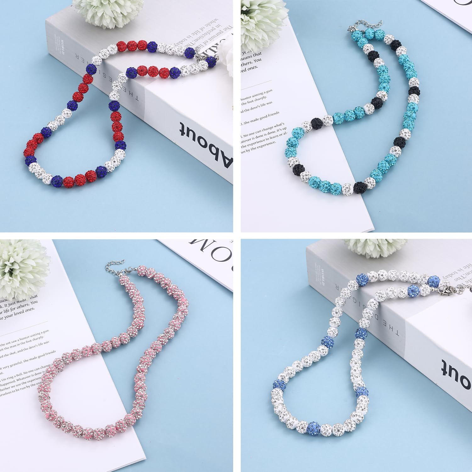 Baseball Ice Necklace - Baseball Beaded Necklace - Bling Baseball Necklace - Athlete Inspired Rhinestone Necklace Accessories Gift for Men - Image 5