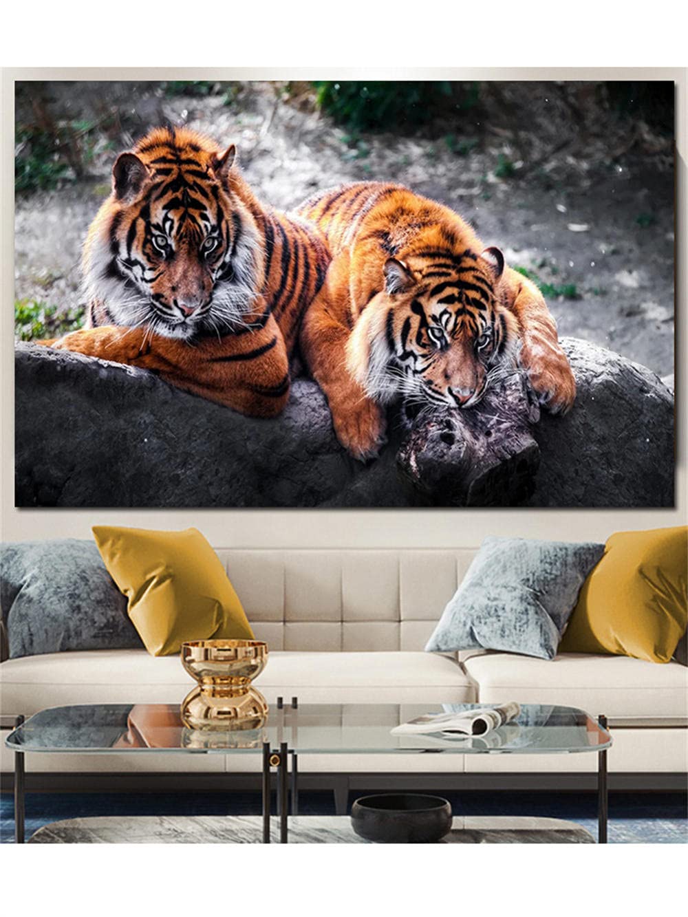 DIY 5D diamond painting adultes tigre art craft géant 60x120