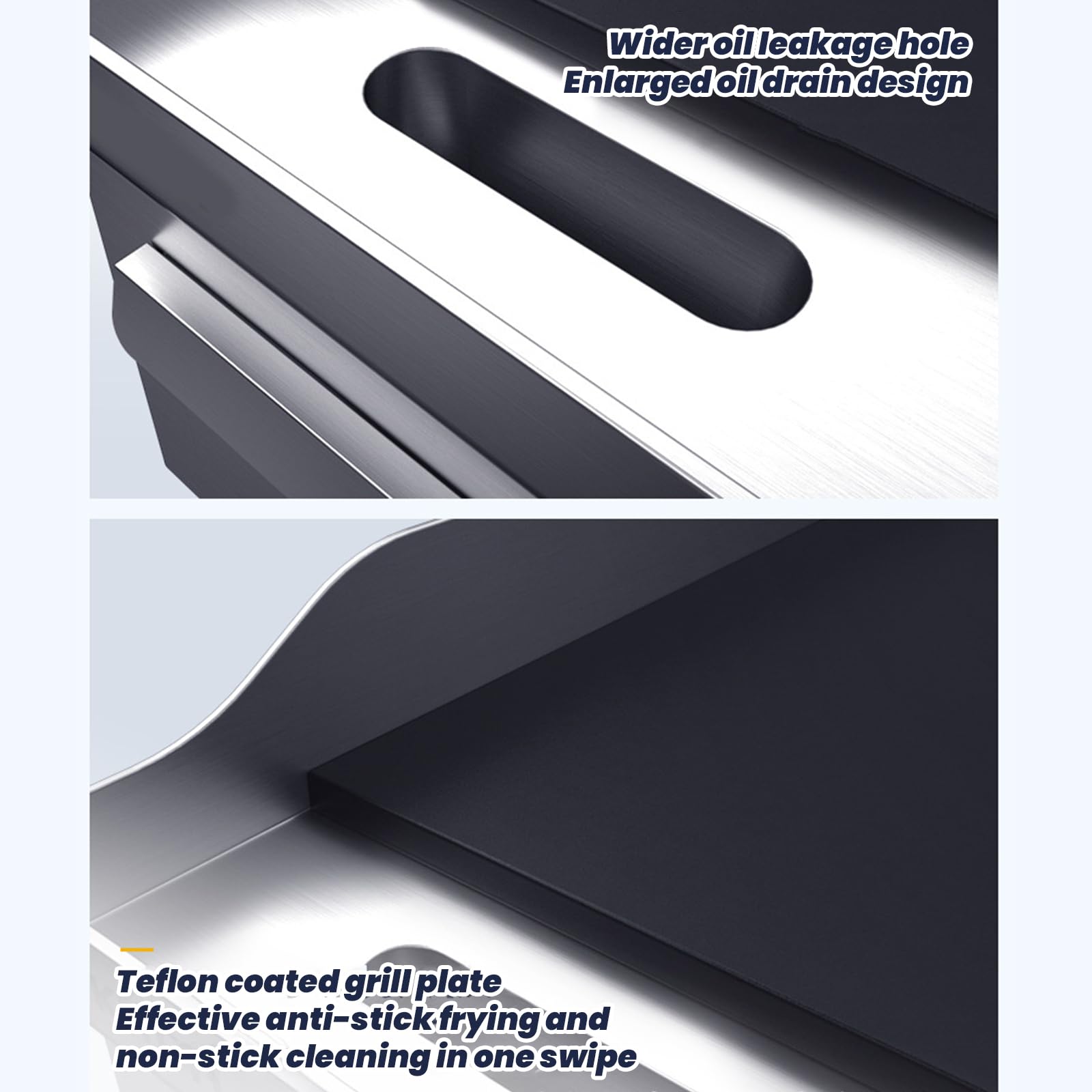 Plancha Cocina Eléctrica Profesional 14", Plancha De Asar Eléctrica De Acero Inoxidable Antiadherente De 2000W para Restaurantes Cocina Control De Temperatura Ajustable 50-300 ℃