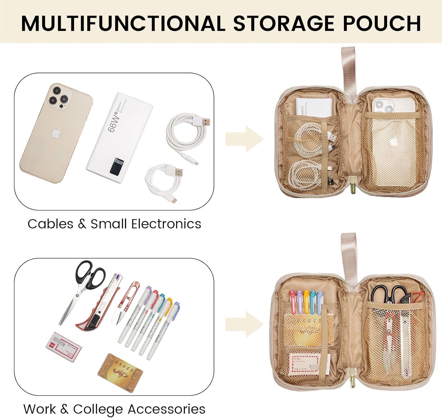 LOVEVOOK Laptop Bags for Women, 17 inch Waterproof Work Tote Bag with Clutch, Professional Teacher Computer Purse Lightweight Shoulder Bag Travel, Gray pink - Image 7