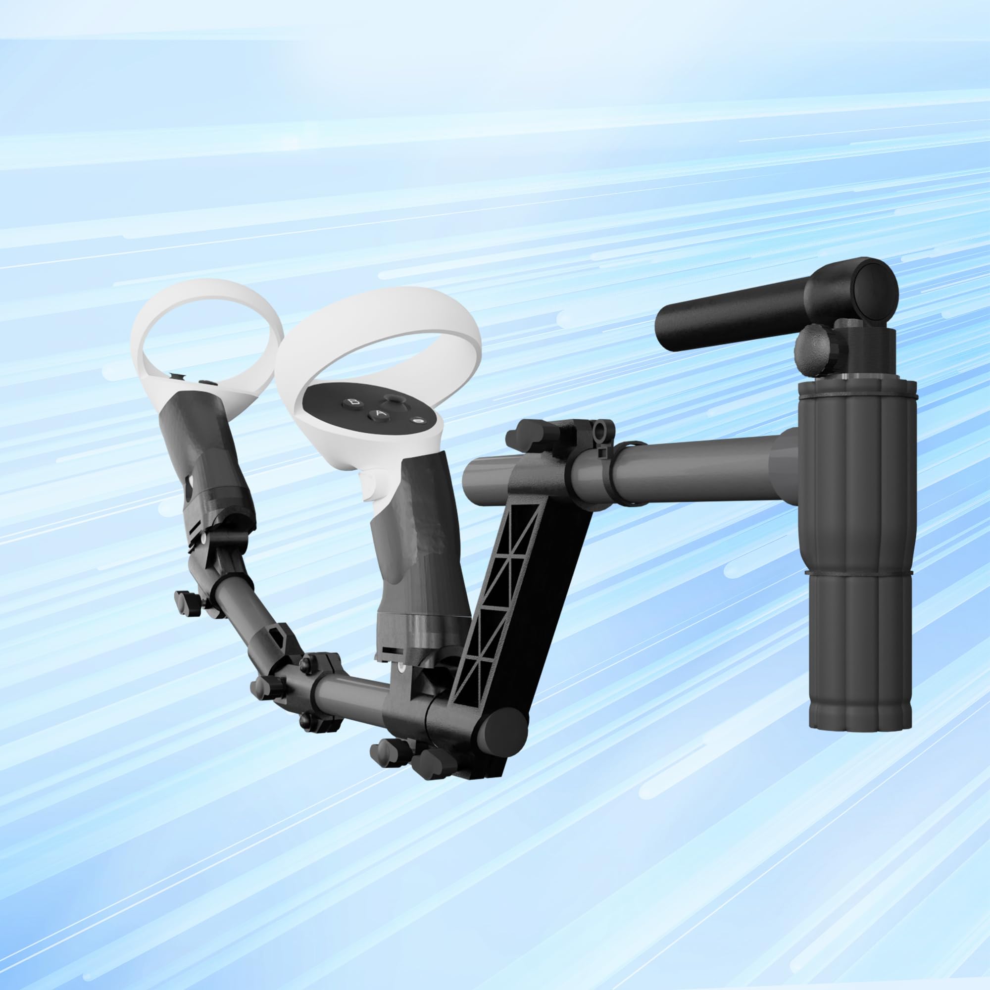 Baomaeyea VR Gunstock per Meta Quest 2, calcio della pistola compatibile con le impugnature del controller VR Meta Quest2 per migliorare la stabilità e il controllo dell'adattatore magnetico per fucil