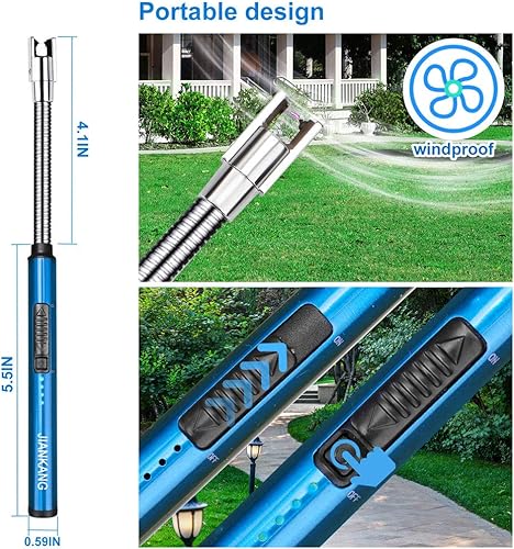 Miniatura 7 de Candle Lighter, Upgraded USB Arc Lighter, 360 Fexible Long Neck and LED Real-Time Battery Capacity, Windproof, Suitable for Lighting in Candle