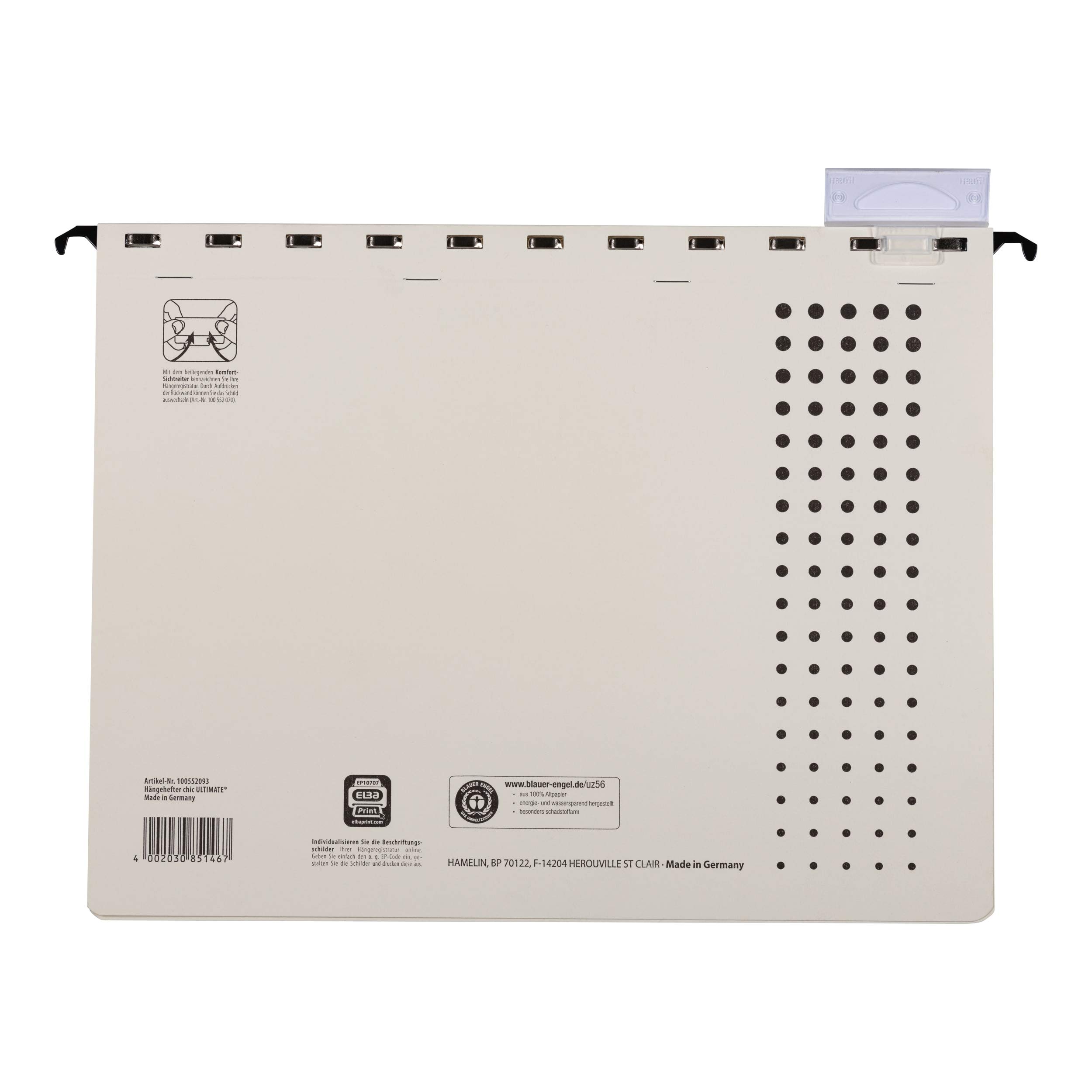 ELBA Hängehefter chic für A4, aus Karton, chamois, 25er Pack