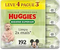 Huggies Lenços Umedecidos Max Clean, 4 pacotes com 48 toalhas - Leve 4 pague 3
