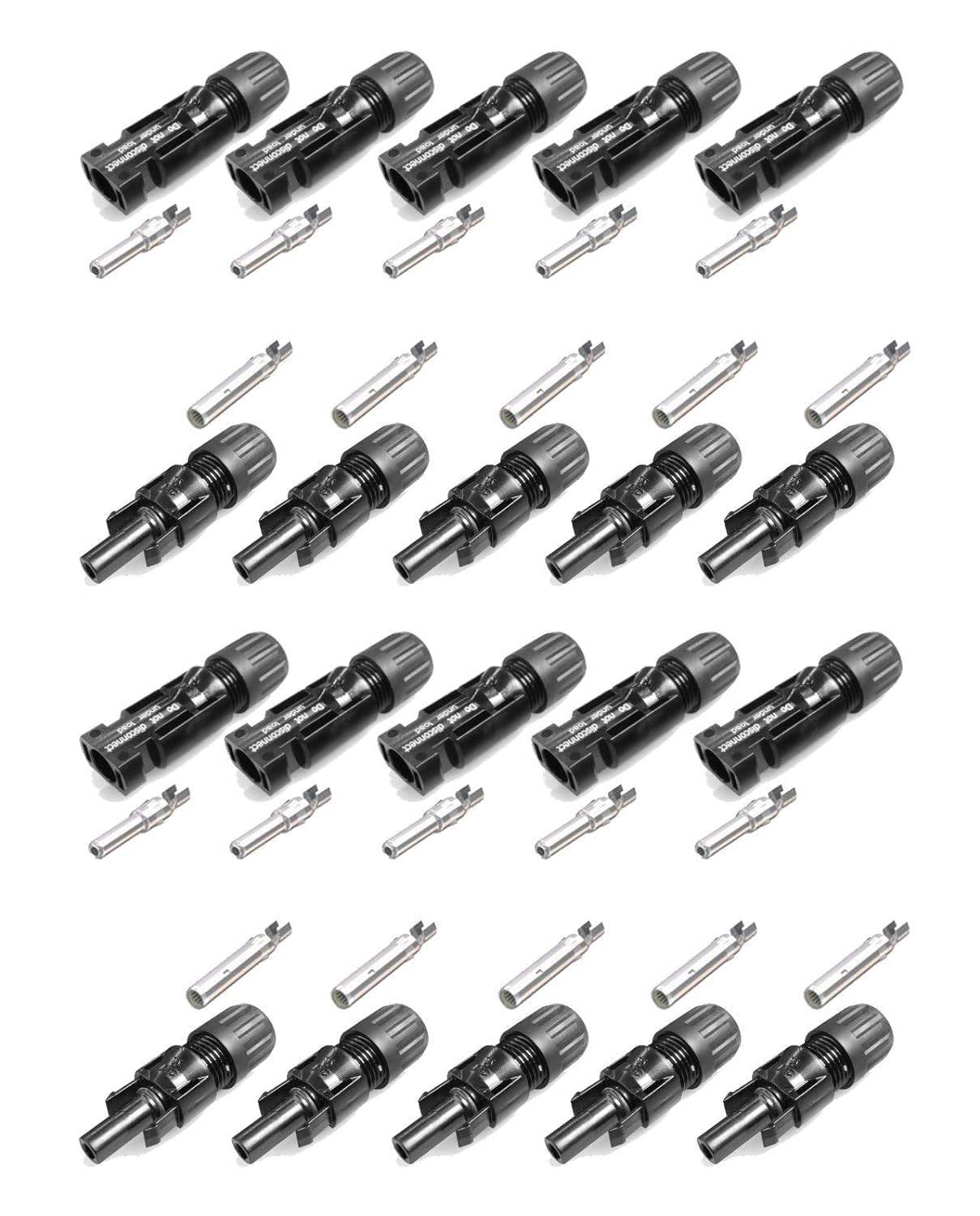 Original MC4 Steckverbinder für erneuerbare Energie für 4-6 mm² Leitung Typ X PV-KST4/6X und PV-KBT4/6X Aussendurchmesser Kabel 5.5-7.4 mm, mit und ohne MwSt (mit MwSt, 10)