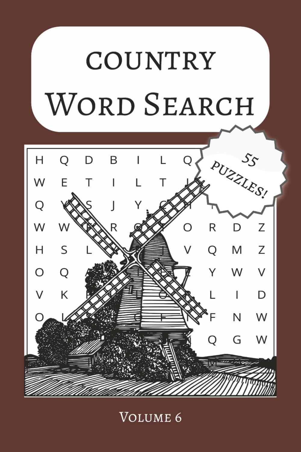 Country Word Search Puzzle Book: Easy to Read Print about Home, Ranch, Farm, 6x9 inches, 50+ puzzles, For Gift, Holiday, and Relaxing