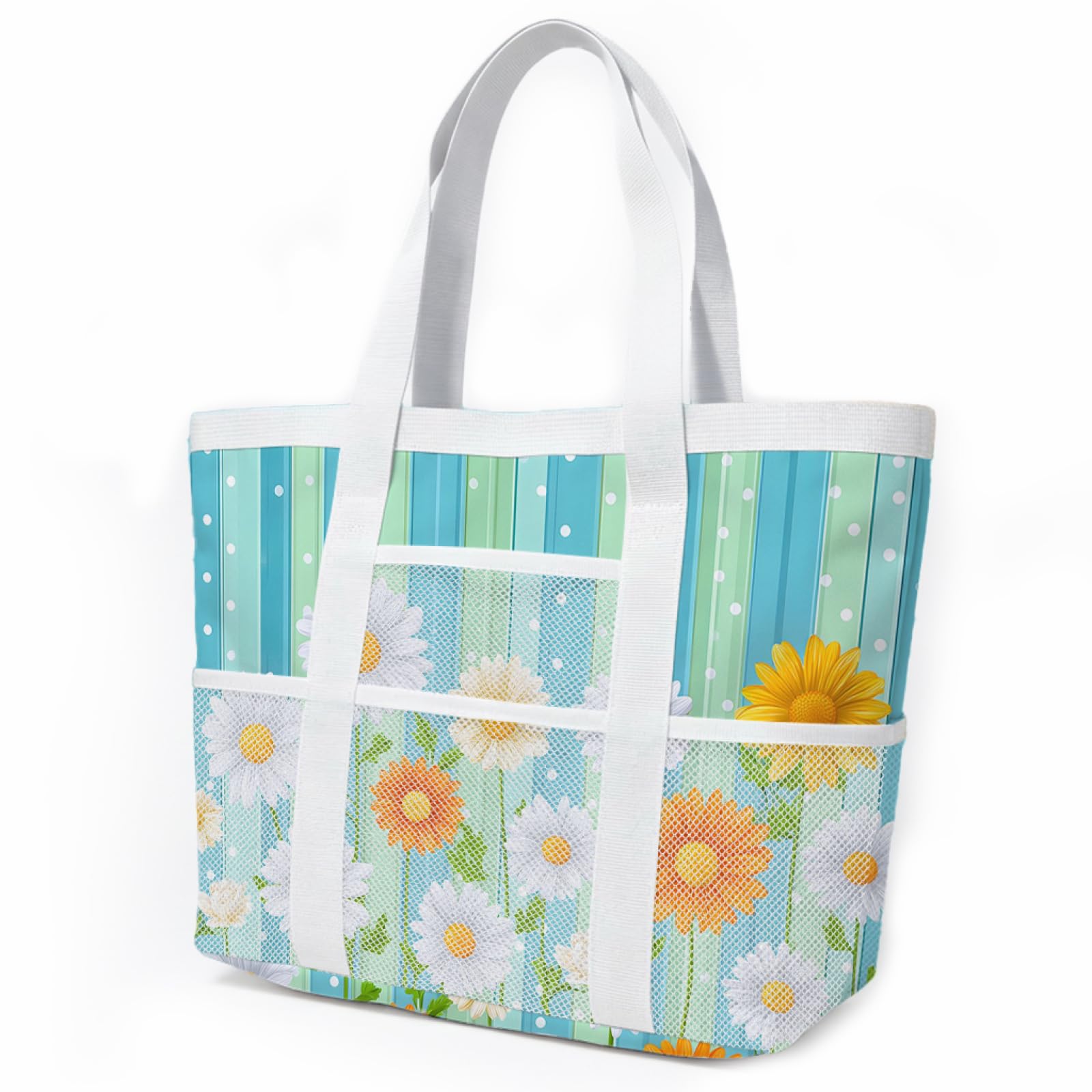 Sac de Plage Sac Fourre Tout Voyage Tote Bag Piscine Avec Fermeture Éclair Cabas de Voyage Accessoire Plage Pliable Et Léger Beach Travel Bag Gym Cabas Femme