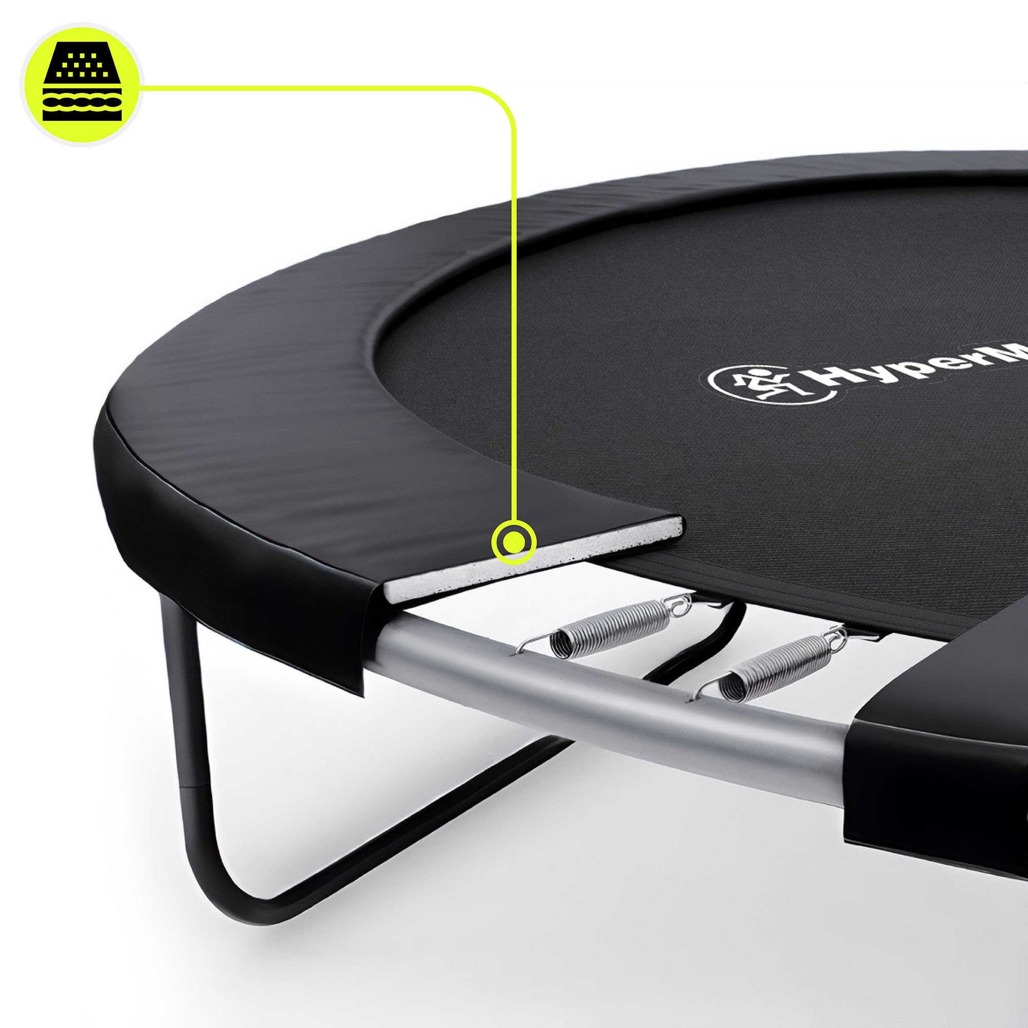 Hypermotion Cama Elastica Niños Exterior - Trampolín de Jardín 244/305/366/430/487 cm Trampolines para Niños con Red de Seguridad - De Secado rápido y Resistente al Agua – Rebote excelente