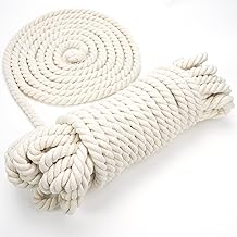Macrame Cotton Cord 10mm Macrame Cord Strong Macrame Cord for Plants Wall Hanger Crochet Dream Catcher Crafts Knitting (16 Meters)