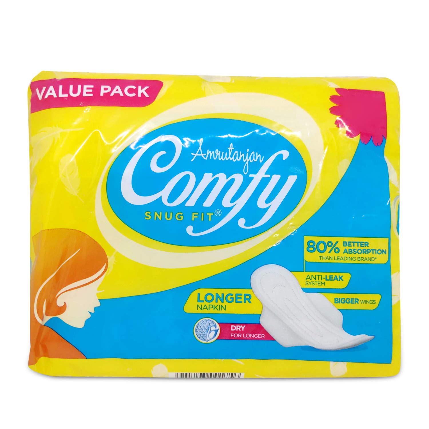Comfy Snug Fit Value Pack Sanitary Pads - 18 Count (B092CKJZX1) Amazon Price History, Amazon Price Tracker
