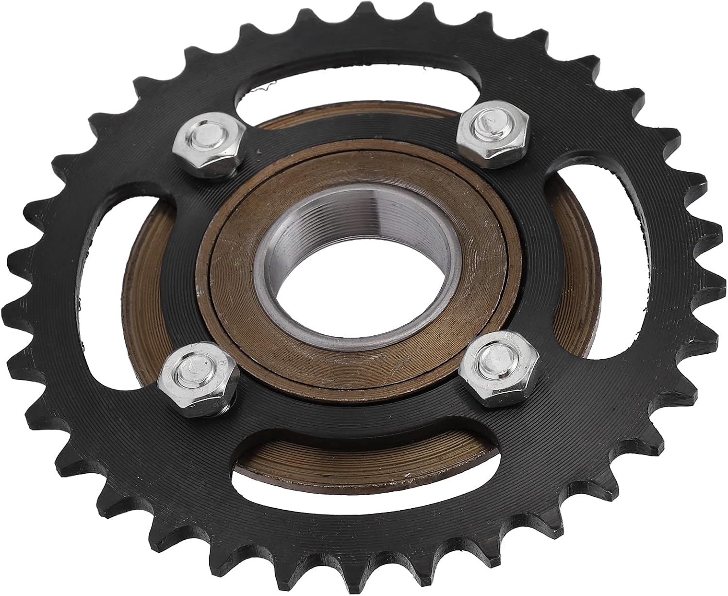 Electric Tricycle Chainring, Durable 420 34T Sprocket with Smooth Toothless Flywheel, ATV Kart Sprocket for Off-Road Racing and Recreational Riding