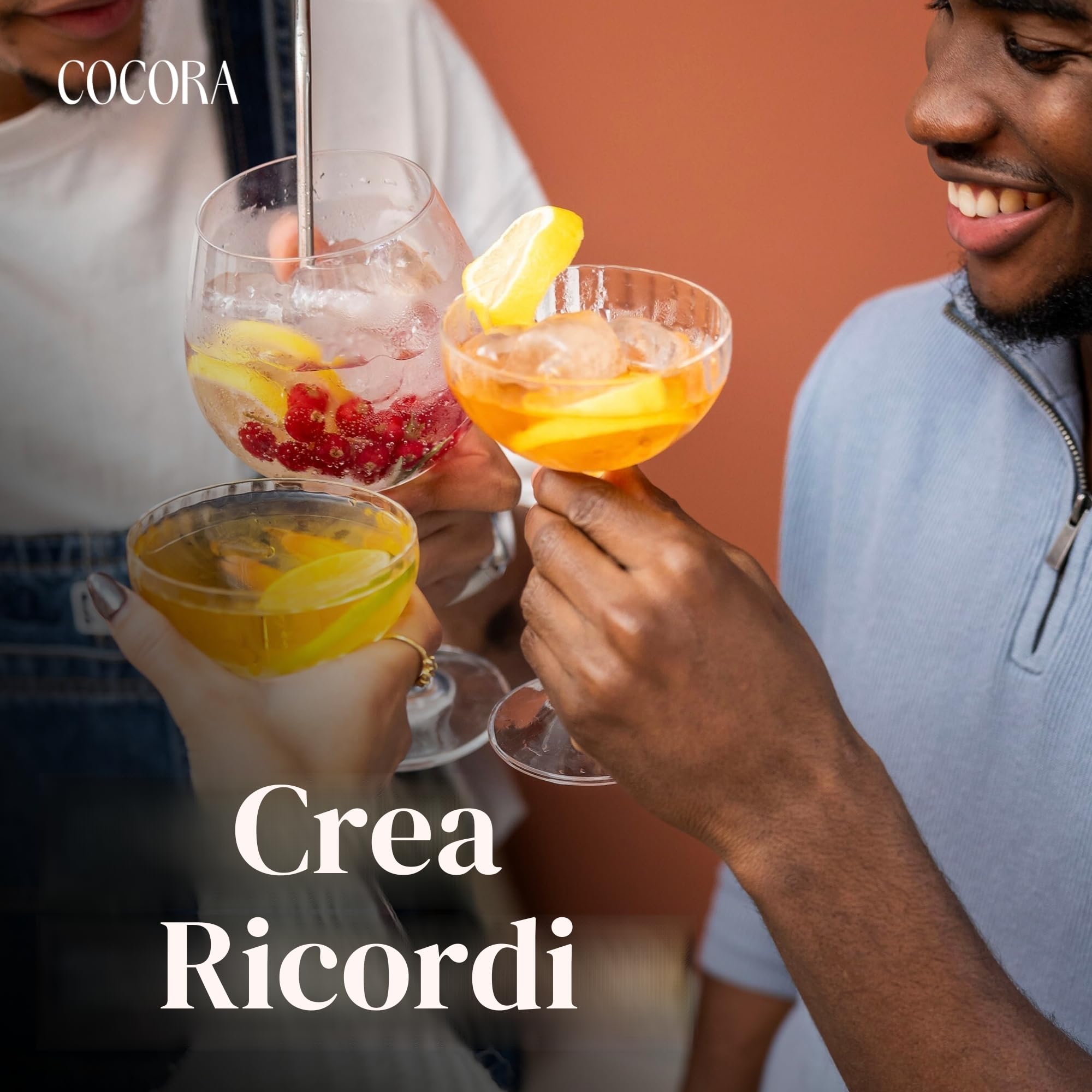 Cocora Kit Cocktail da 11 Pezzi | Set Gin Tonic Regalo | Misurino, Calici, Cannucce e Spezie | Idea Regalo