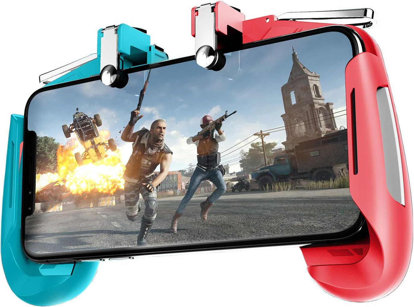 Mobile Game Controller[Upgrade Version]，Xinyun Sensitive Shoot and Aim Keys L1R1 and Gamepad for PUBG/Knives Out/Rules of Survival, Mobile Gaming Joysticks for Android IOS(1Pair+1Gamepad)