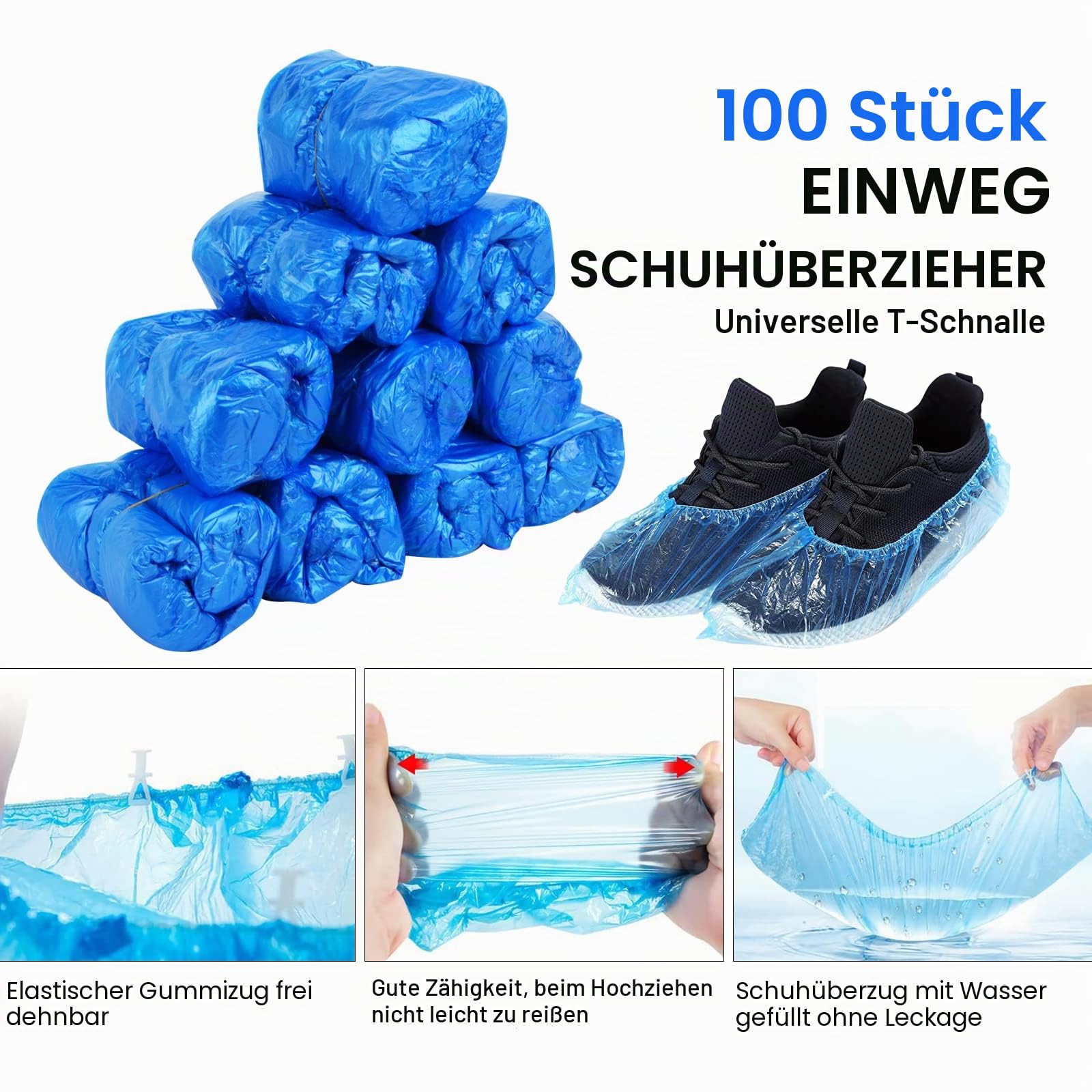 Automatischer Schuhdeckmaschine mit Einweg-Schuhüberzügen (100PCS） | Tragbarer Automatischer Schuhmaschine für Zuhause, Büro, Fabrik, Labor