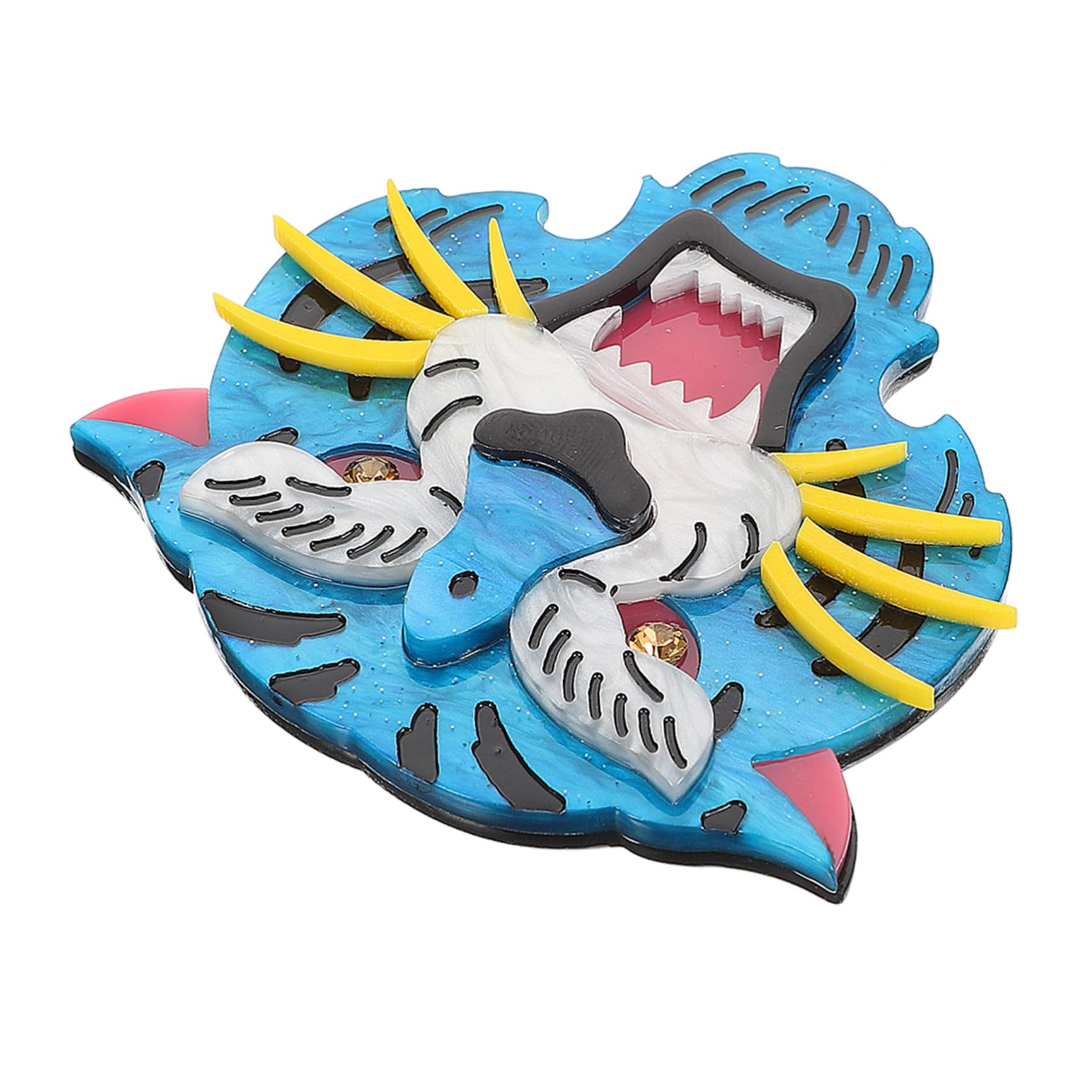 SHERCHPRY Tiger Brosche Cartoon Brosche Anstecknadeln Für Mädchen Schultasche Tier Frauen Anstecknadeln Süße Taschennadeln Verschlüsse Für Kleidung Pullover Clip Tiger Form