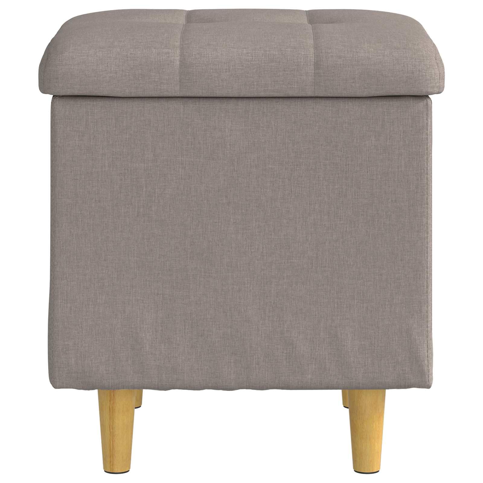 vidaXL Ottoman z przechowalnią Ciemnoszary 40 x 40 x 45 cm tkanina